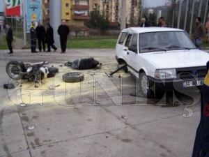 TRAF�K KAZASINDA 1 K��� YARALANDI