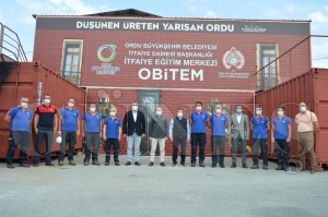 Ordu itfaiyesinden Giresun AFAD arama kurtarma ekibine eitim