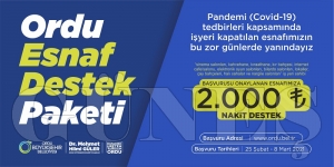 Esnaf destek projesinde detaylar netleti