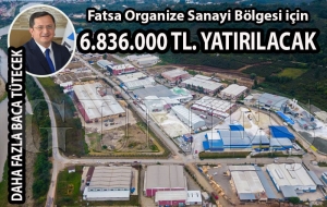 Fatsa OSB iin ocak ay sonu itibariyle  6.836.000 TL. yatrlacak