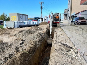 Fatsa belediyesi yamur suyu hatt almalarn srdryor