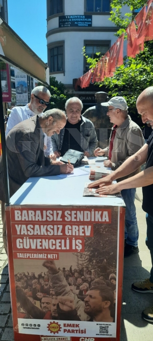 EMEPten Barajsz sendika, yasaksz grev, gvenceli i kampanyas