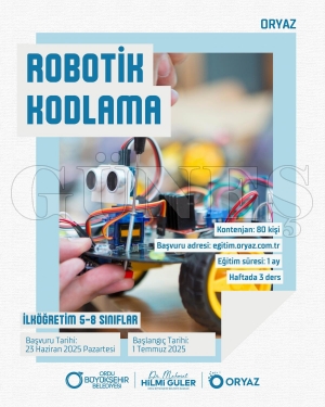 Yapay zeka ve robotik kodlamaya ilgi duyunlar bu eitimde buluuyor