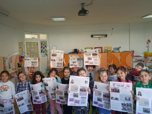 Anaokulu öğrencileri gazete çıkardı Anaokulu öğrencileri gazete çıkardı
