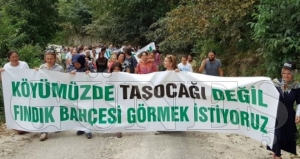 Fatsalı taş ocağına yürüdü Fatsalı taş ocağına yürüdü