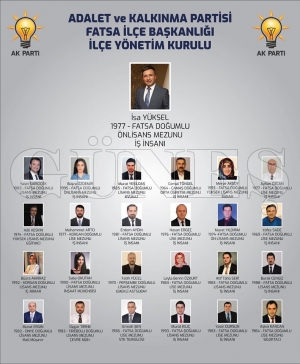 Ak Parti Fatsa İlçe teşkilatında yeni dönem başlıyor Ak Parti Fatsa İlçe teşkilatında yeni dönem başlıyor