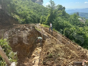 Fatsa belediyesinden k�rsal mahallelerde ta� duvar �al��malar�