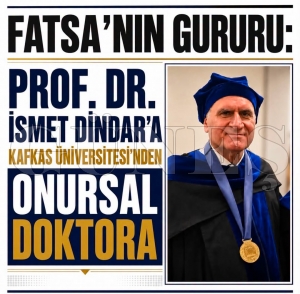 Fatsa�n�n Gururu: Prof. Dr. �smet Dindar�a Kafkas �niversitesi�nden Onursal Doktora �d�l�