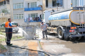 Fatsa�da temizlik mesaisi aral�ks�z s�r�yor