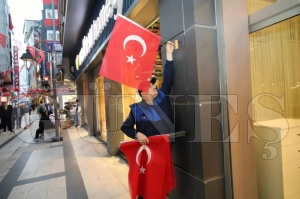 Fatsa'da her iş yerine bir Türk bayrağı Fatsa'da her iş yerine bir Türk bayrağı
