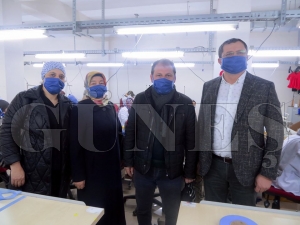 �lk �retim 1000 adet maske teslim edildi