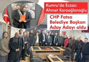 Kumru eski belediye başkanının oğlu, Eczacı Ahmet Karaoğlanoğlu, CHP Fatsa belediye başkan aday adayı oldu Kumru eski belediye başkanının oğlu, Eczacı Ahmet Karaoğlanoğlu, CHP Fatsa belediye başkan aday adayı oldu