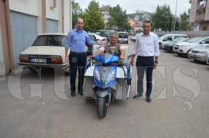 Fatsa SYDV engelli vatandaa motorlu ara verdi