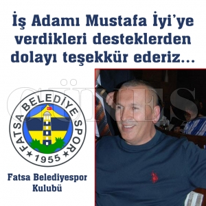 Mustafa yiden Fatsa Belediyespora  yardm