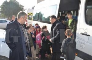 Emniyet Mdr brahim Etem ztrk okul servislerini denetledi
