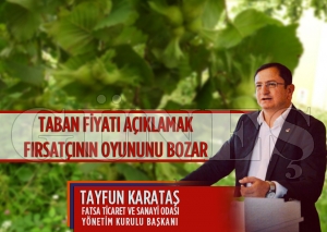 FATSO başkanı Tayfun Karataş “Taban Fiyatı açıklamak fırsatçının oyununu bozar” FATSO başkanı Tayfun Karataş “Taban Fiyatı açıklamak fırsatçının oyununu bozar”