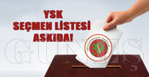 Seçmen listeleri askıda Seçmen listeleri askıda