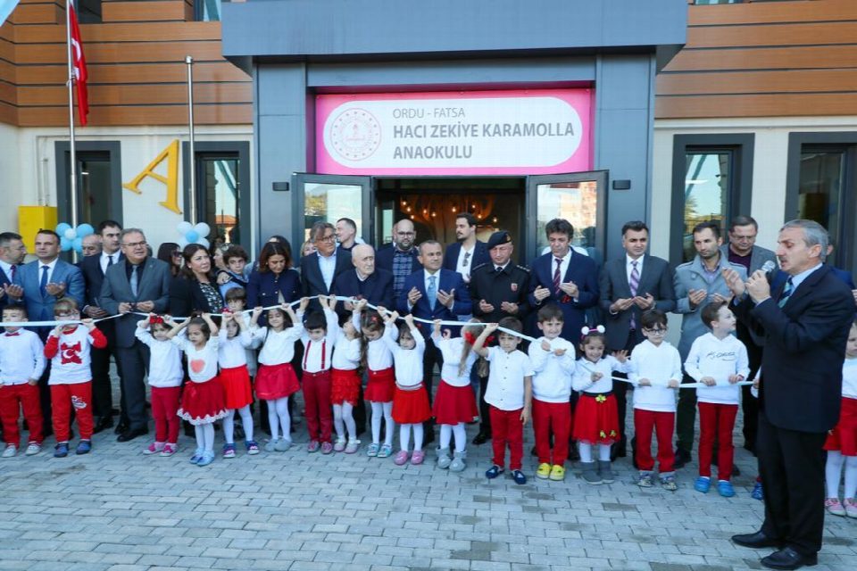 Hayırsever Karamolla ailesi tarafından yaptırılan Anaokulunun açılışı yapıldı