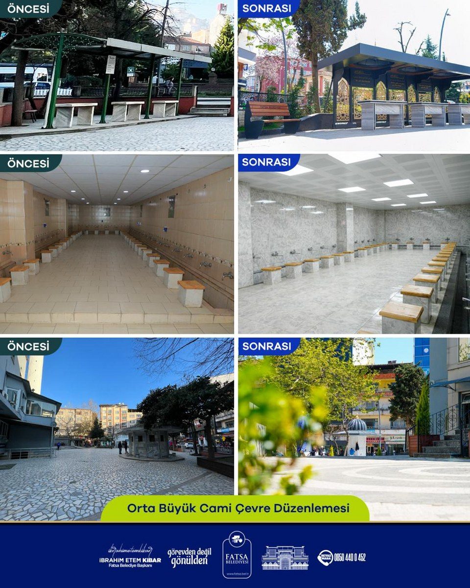 Fatsa belediyesinden Orta Büyük Camii’ye modern dokunuş