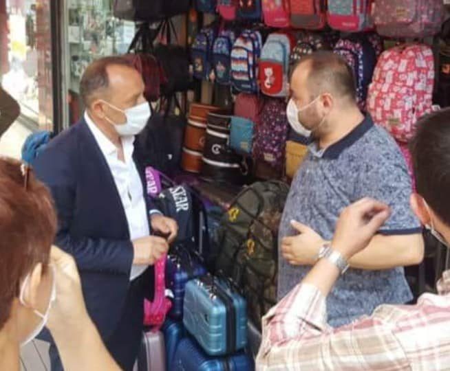 CHP Fatsa ilçe başkanı Murat İnanlı esnafı ziyaret etti, dert dinledi