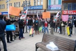 ÖDP'DEN TEKEL İŞCİLERİNE DESTEK İÇİN MİTİNG