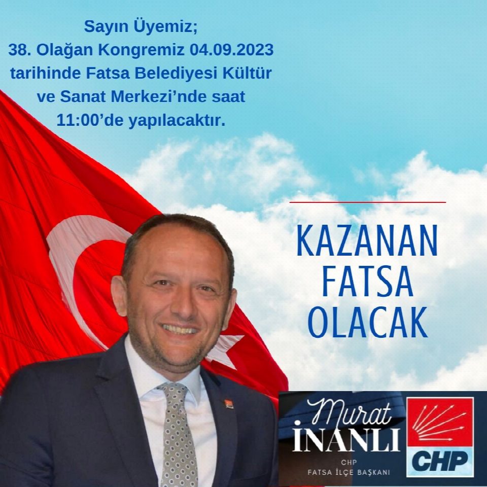 CHP Fatsa ilçe başkanı Murat İnanlı "Kazanan Fatsa olacak"
