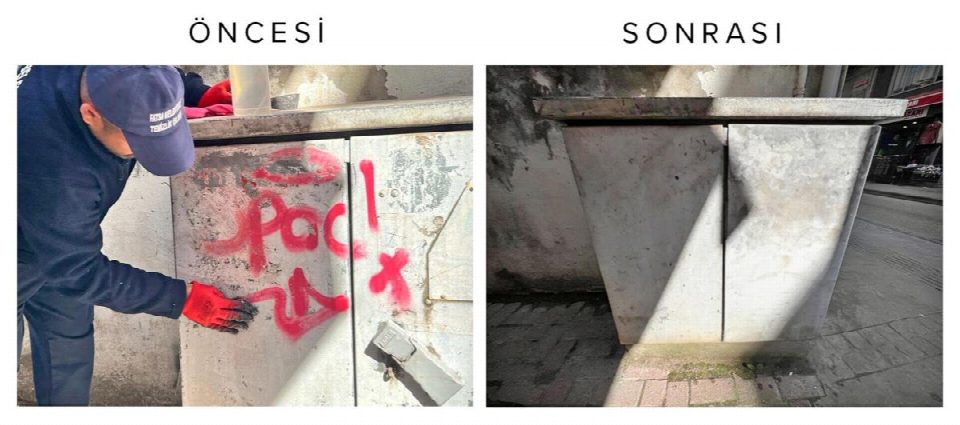 Fatsa Belediyesi’nden izinsiz ilan ve reklam temizliği