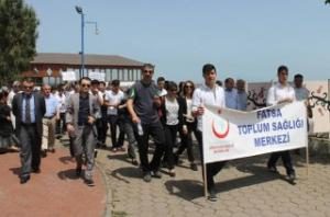 FATSA'DA SAĞLIKLI YAŞAM İÇİN YÜRÜDÜLER