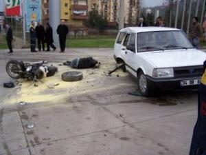 TRAFİK KAZASINDA 1 KİŞİ YARALANDI