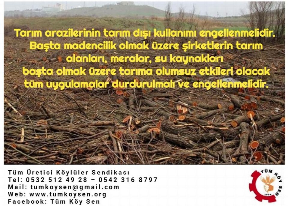 TÜM KÖY SEN: “ÜRETİCİLERİN TALEPLERİ VAR”