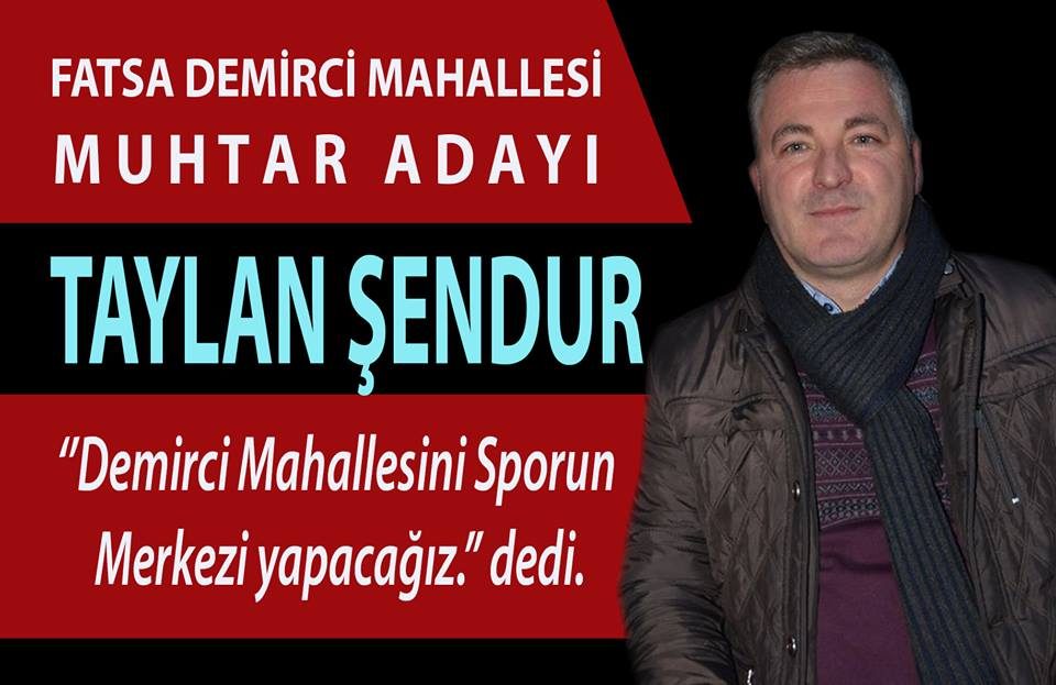 Taylan Şendur Demirci mahallesine muhtar adayı oldu