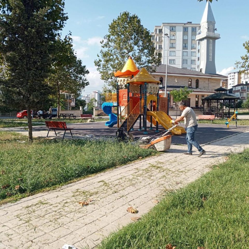 Fatsa Belediyesi’nden yeşil alanlarda yoğun mesai
