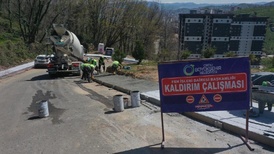 Fatsa Dolunay’a modern kaldırım