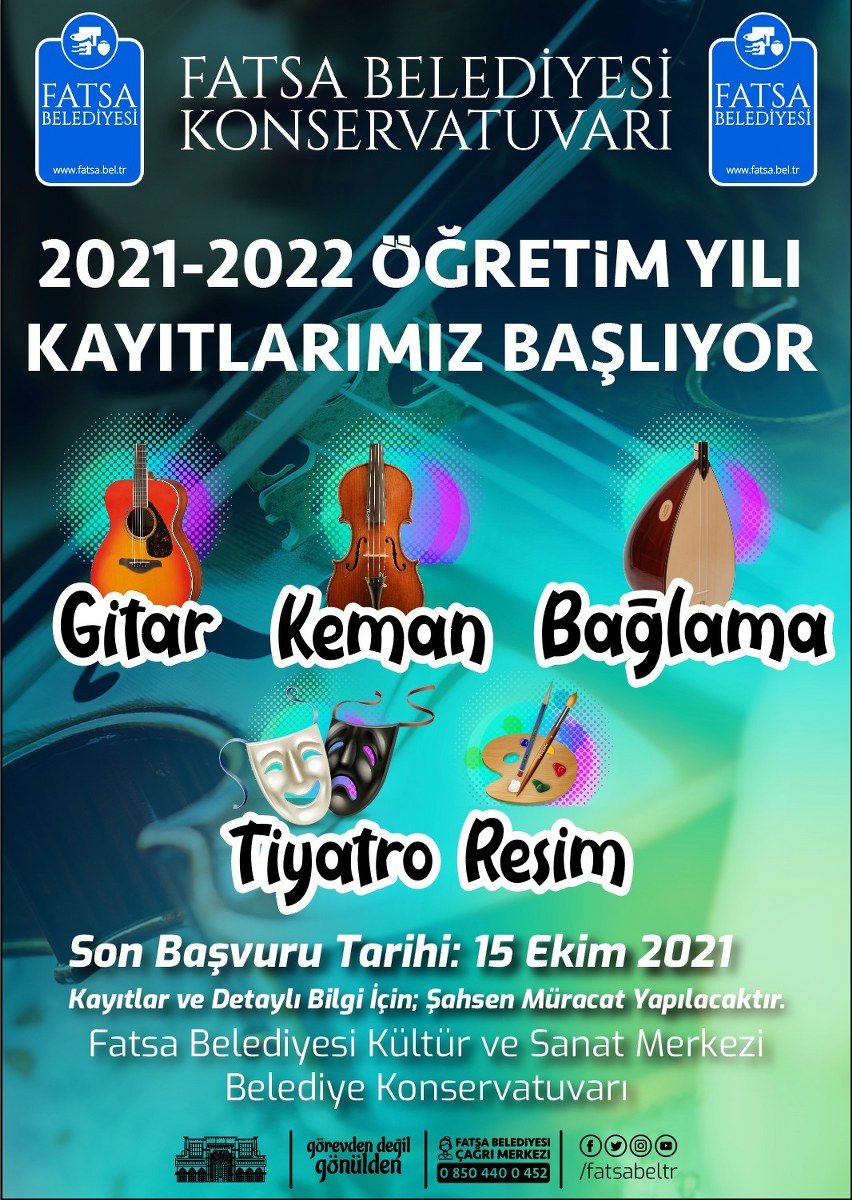 Fatsa Belediyesi konservatuvarı eğitimleri başlıyor