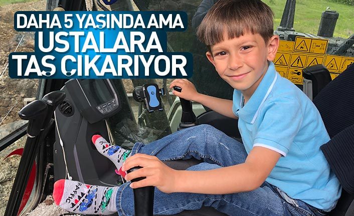 5 yaşındaki afacan operatör, boyundan büyük işlere imza atıyor