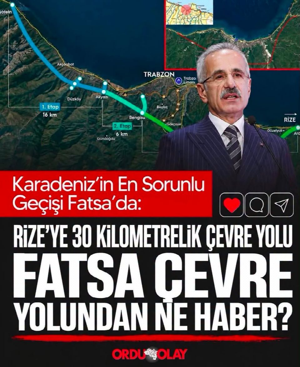 Fatsa çevre yolunda gözler 2027’ye çevrildi