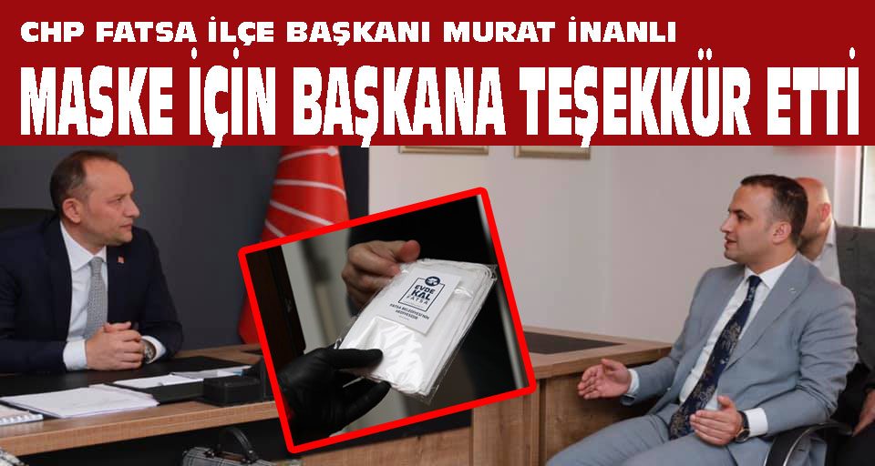 Çok güzel hareketler bunlar... CHP Fatsa ilçe başkanı Murat İnanlı’dan başkan Kibar’a teşekkür
