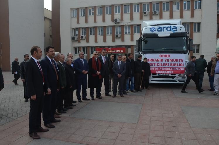 Fatsa’dan Mehmetçiğe 1 tır yumurta