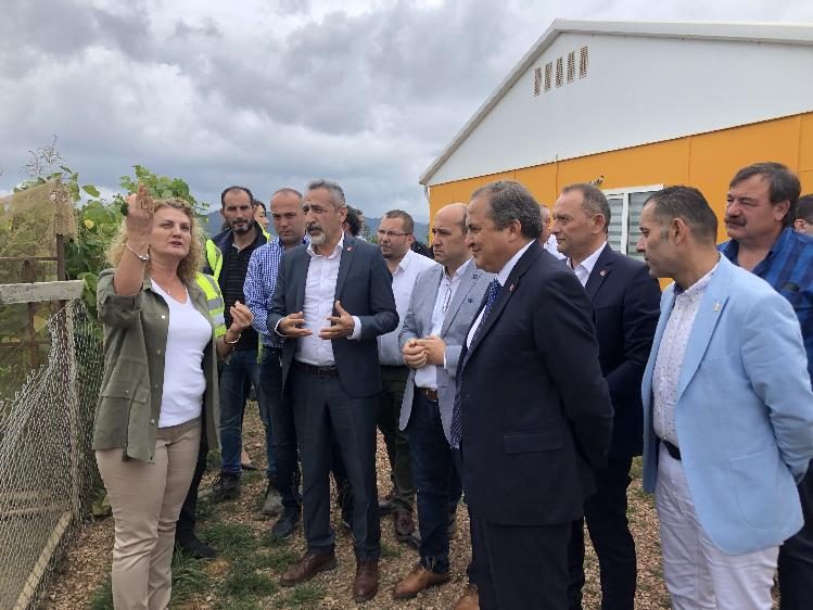 CHP heyeti altın madeni sahasında incelemelerde bulundu