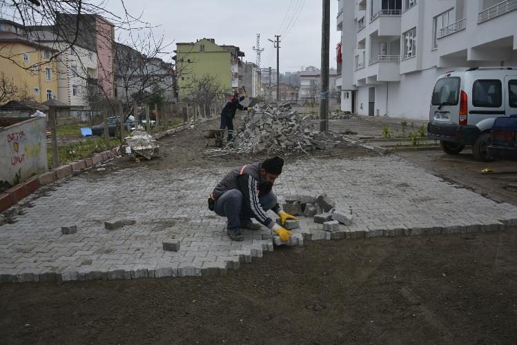 Fatsa'da beton kaldırım dönemi