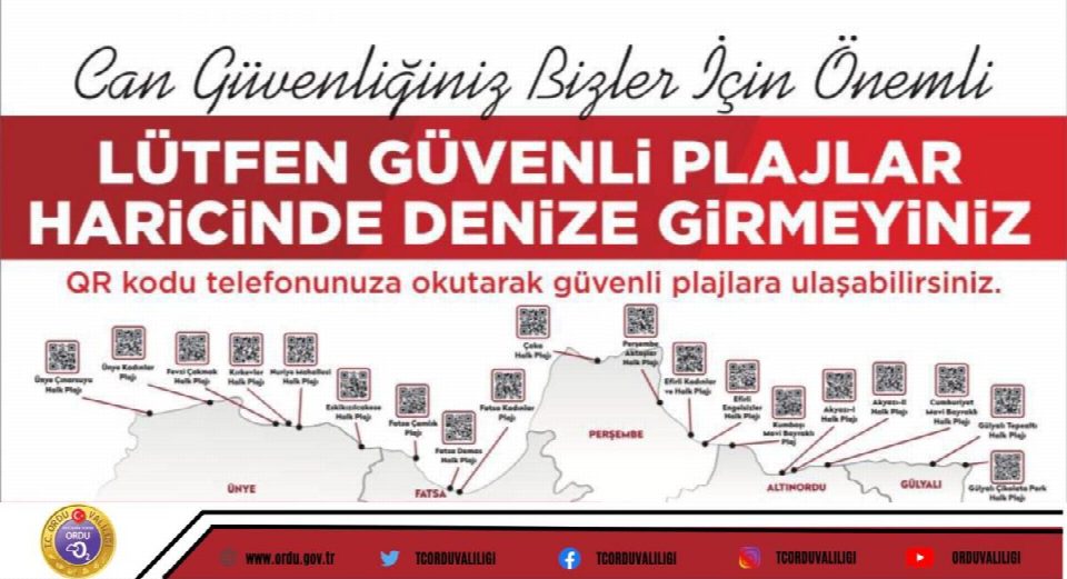 Vali Sonel, vatandaşlarımızı güvenli plajlarda denize girmeleri için uyardı