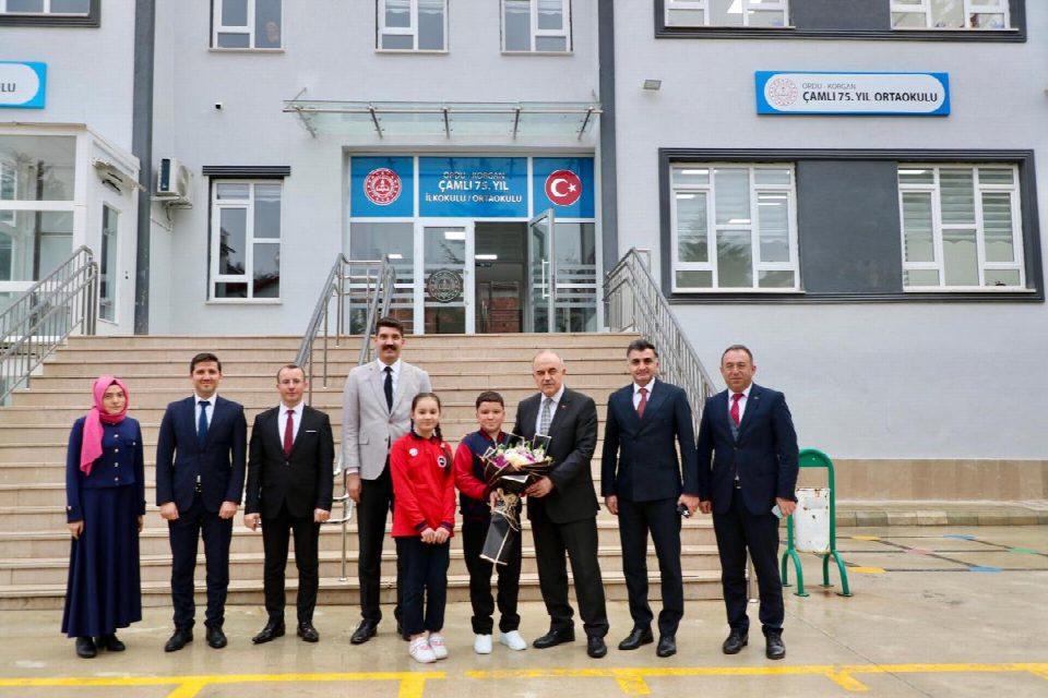 Vali Erol, Fatsa ve Korgan ilçelerindeki eğitim yatırımlarını inceledi
