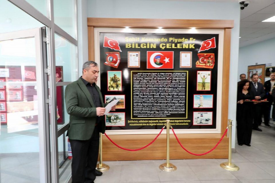 Karşıyaka Ortaokulu’na Şehit Bilgin Çelenk’in İsmi Verildi