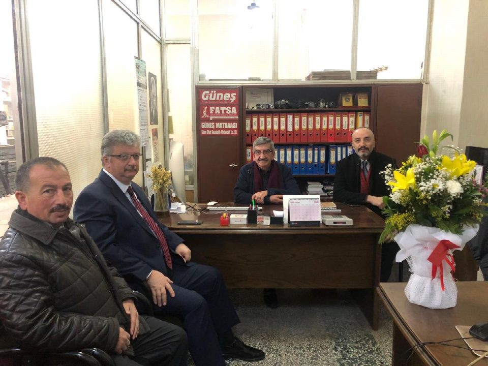 Kaymakam Yaran ve Başkan Kibar gazetemizi ziyaret etti
