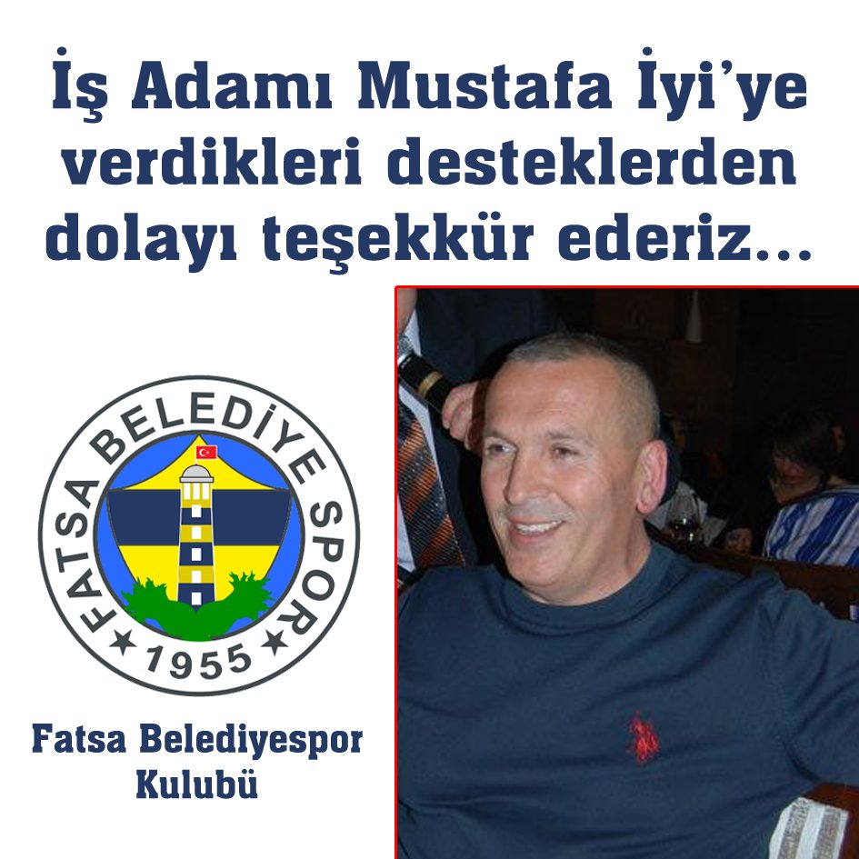Mustafa İyi’den Fatsa Belediyespor’a yardım