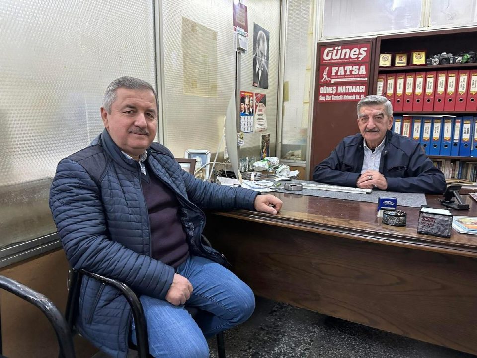 ÖNCEKİ DÖNEM FATSA BELEDİYE BAŞKANI HÜSEYİN ANLAYAN GAZETEMİZİ ZİYARET ETTİ