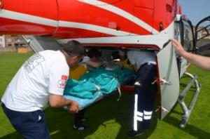 10 YAŞINDAKİ ÇOCUK HAVA AMBULANSI İLE SEVK EDİLDİ