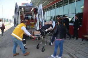 FATSA'DA MİNİBÜS YAYAYA ÇARPTI: 1 YARALI