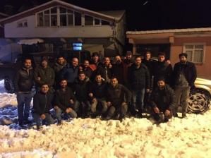 Cip tutkunları karda şov yaptı
