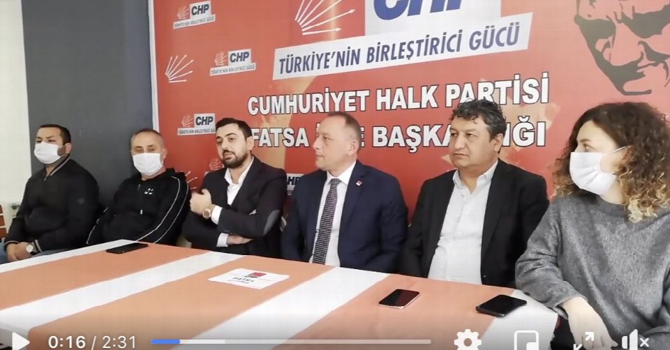CHP Fatsa ilçe başkanı Murat İnanlı, “Başkan Kibar top çevirmek yerine, sorunları açıklığa kavuştursun”